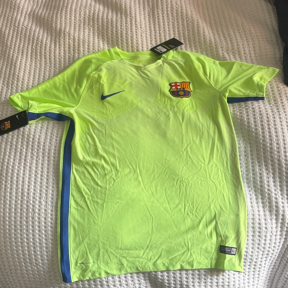 Nike Neon Green Barcelona Soccer Jersey